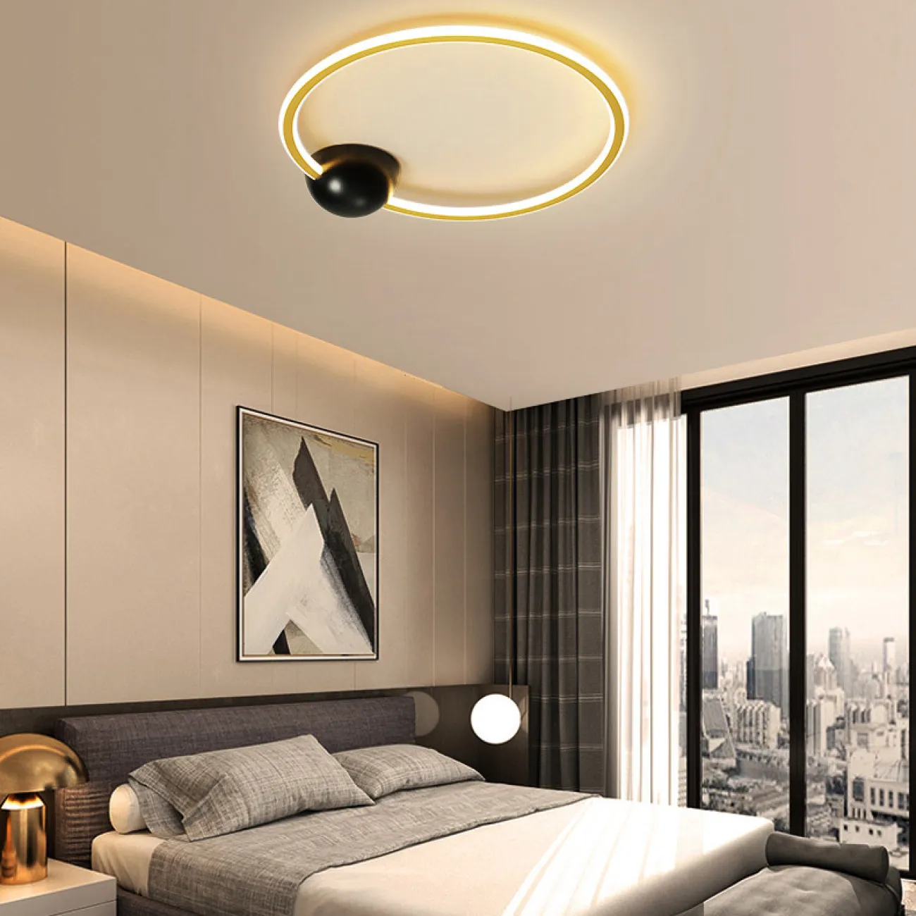 Полоточный светильник FINNLAUG D30 White Black Трехцветный свет от ImperiumLoft