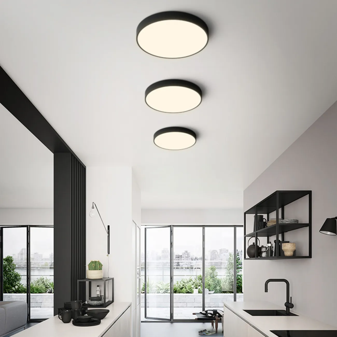 Потолочный светильник DISC BW D30 Black от ImperiumLoft