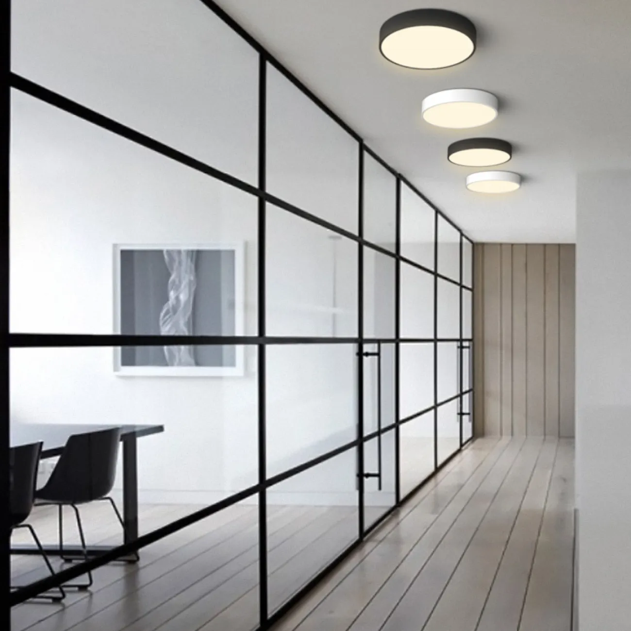 Потолочный светильник DISC BW D30 Black от ImperiumLoft