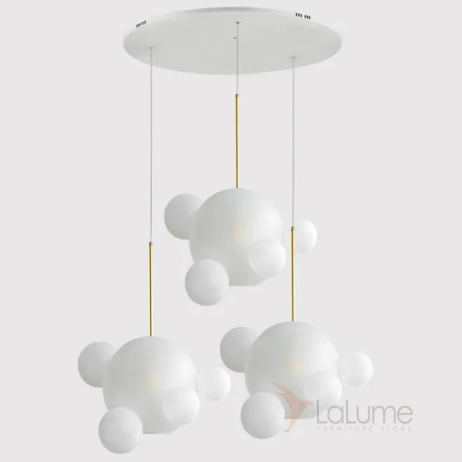 Подвесной светильник Bubble BOLLE BLS LAMP white glass circle от ImperiumLoft