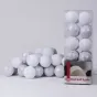 Гирлянда хлопковые фонарики Сotton Ball White-Silver