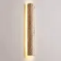 Серия настенных светодиодных светильников с вытянутым цилиндрическим корпусом из желтого камня травертина RAIKO L60
