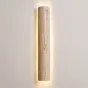 Серия настенных светодиодных светильников с вытянутым цилиндрическим корпусом из желтого камня травертина RAIKO L60