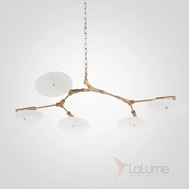 Люстра White Disc 5 ламп от ImperiumLoft