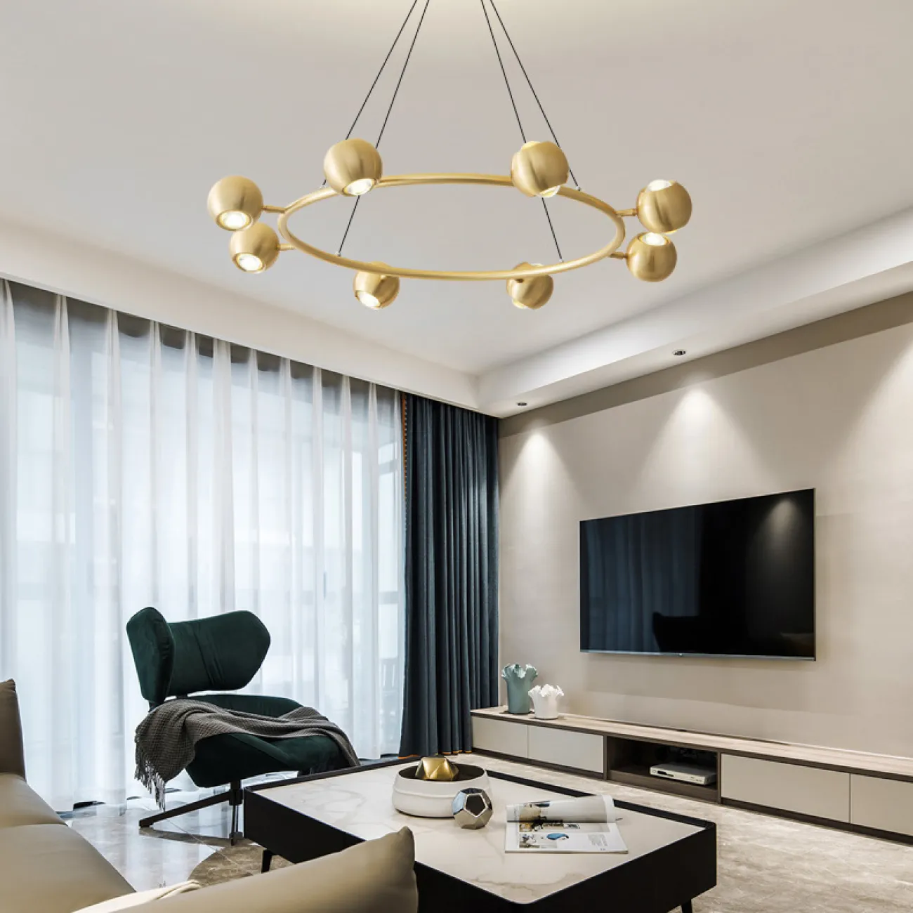 Подвесная люстра FLORRY RING D95 от ImperiumLoft