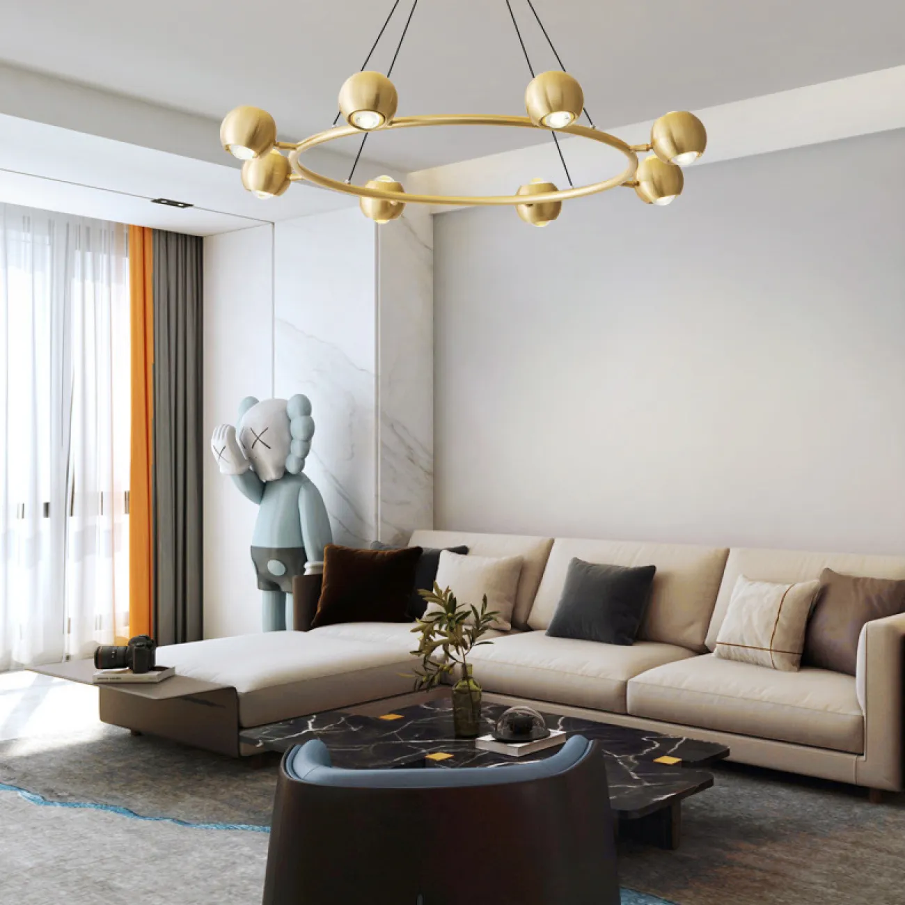 Подвесная люстра FLORRY RING D95 от ImperiumLoft