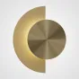 Серия настенных светодиодных светильников с латунным плафоном в виде комбинации полного и усеченного диска SOLO D35