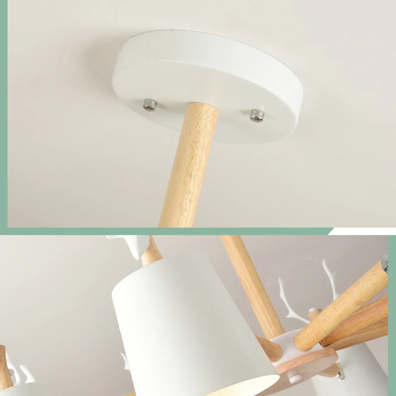 Потолочная люстра с рожками DEER B3 White от ImperiumLoft