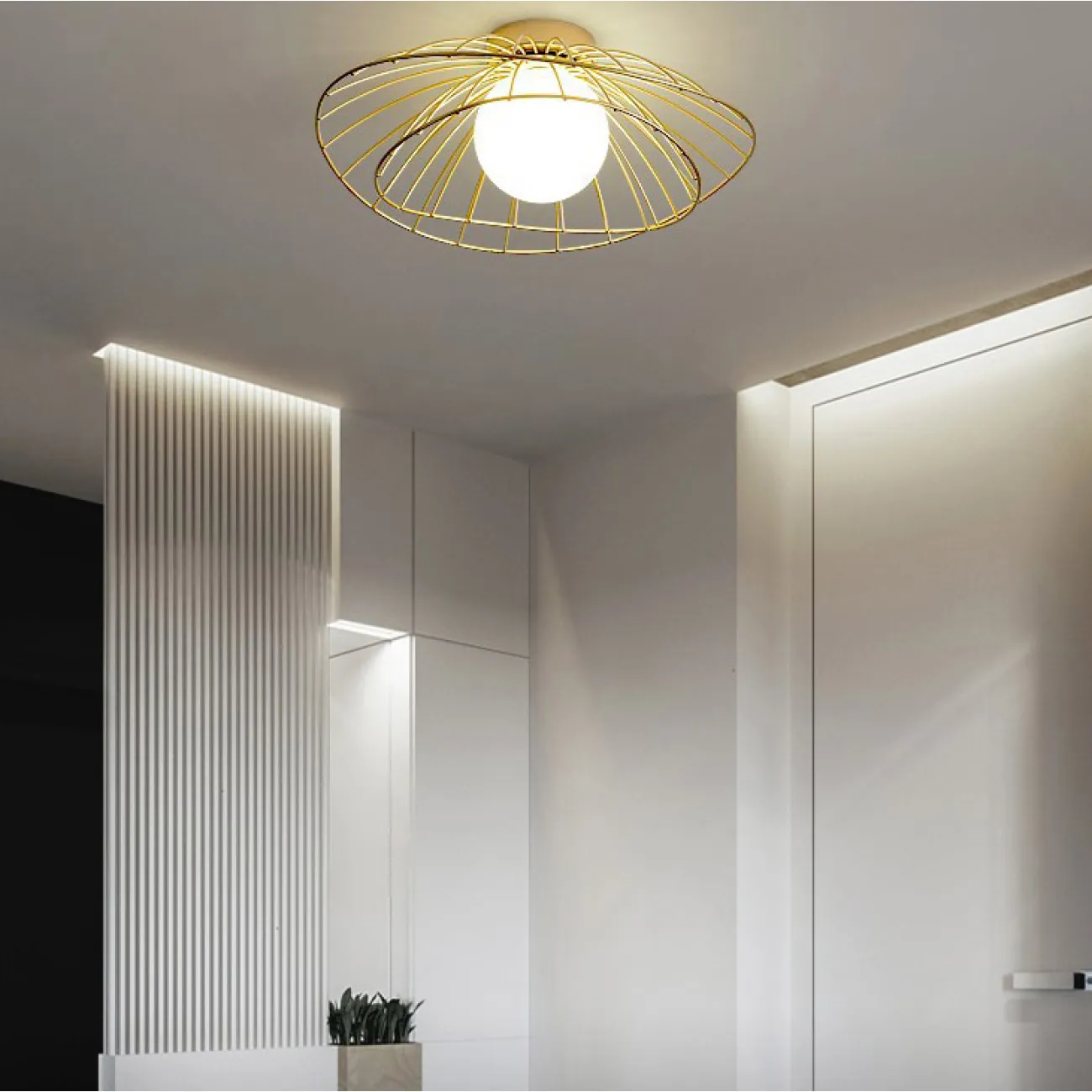 Полоточный светильник JARDIN Black от ImperiumLoft