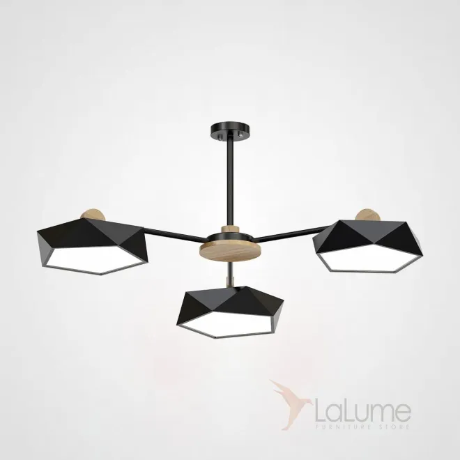 Подвесная люстра GEOMETRIC CH 3 черная от ImperiumLoft