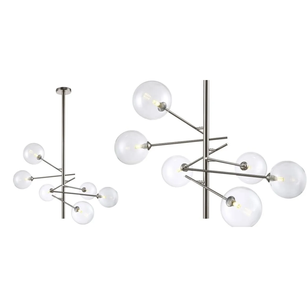 Люстра Gallotti & Radice Straight Nickel 6 Люстра Gallotti & Radice Straight Nickel 6