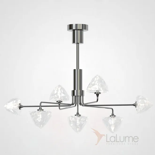 Люстра на штанге ICE 7 lamps Black от ImperiumLoft