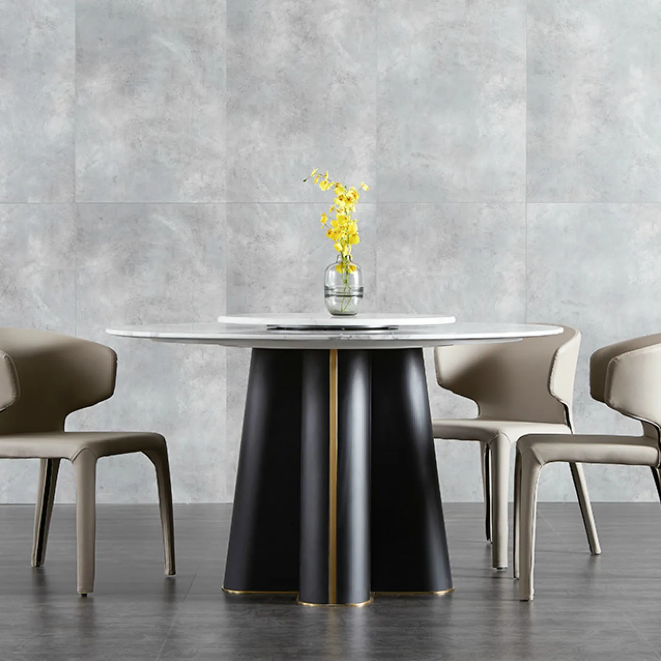 Дизайнерский мраморный обеденный стол - LaLume-AZ00412