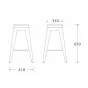 Барный стул Tolix Bar Stool 65 designed by Xavier Pauchard		 in 1934 от LaLume