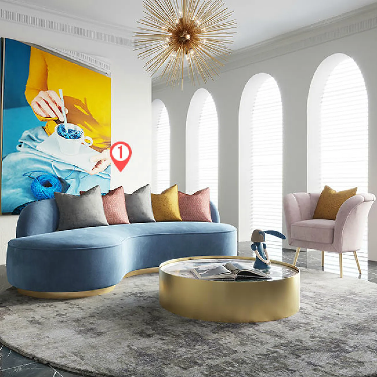 Дизайнерский диван LaLume-DV00132 Дизайнерский диван LaLume-DV00132