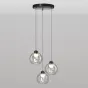 Готовая комбинация подвесных светодиодных светильников c шарообразными плафонами из прозрачного стекла NELSON TRIO D33
