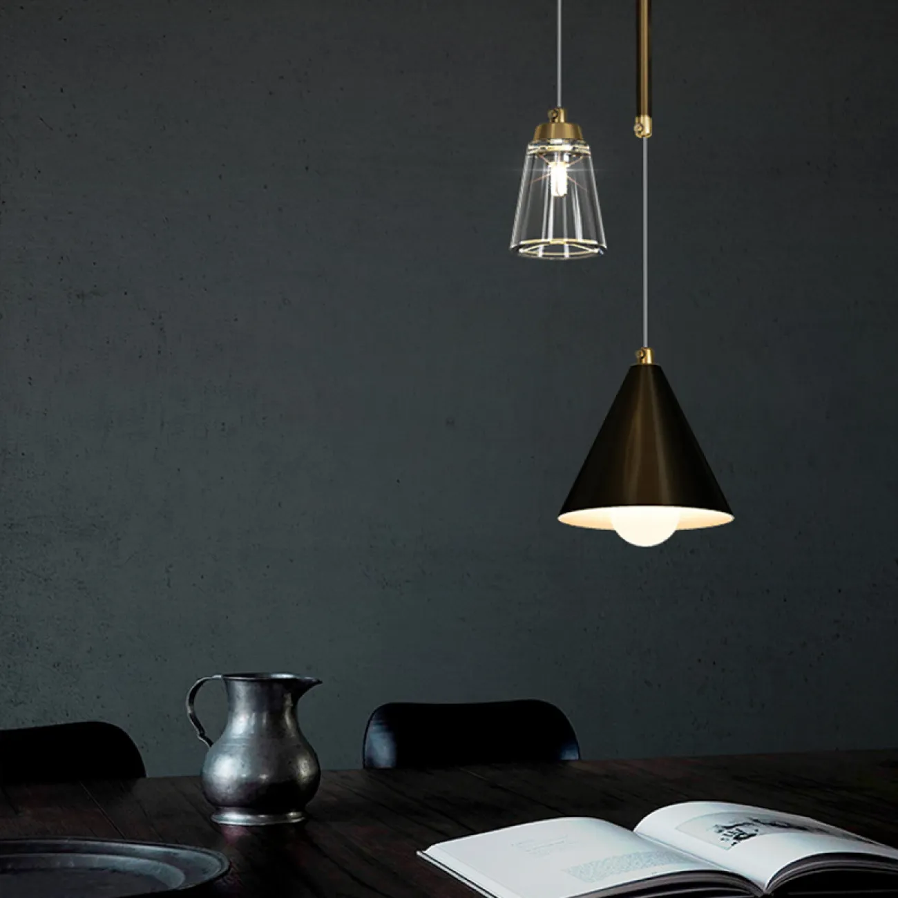 Подвесной светильник ADRIELL black brass от ImperiumLoft