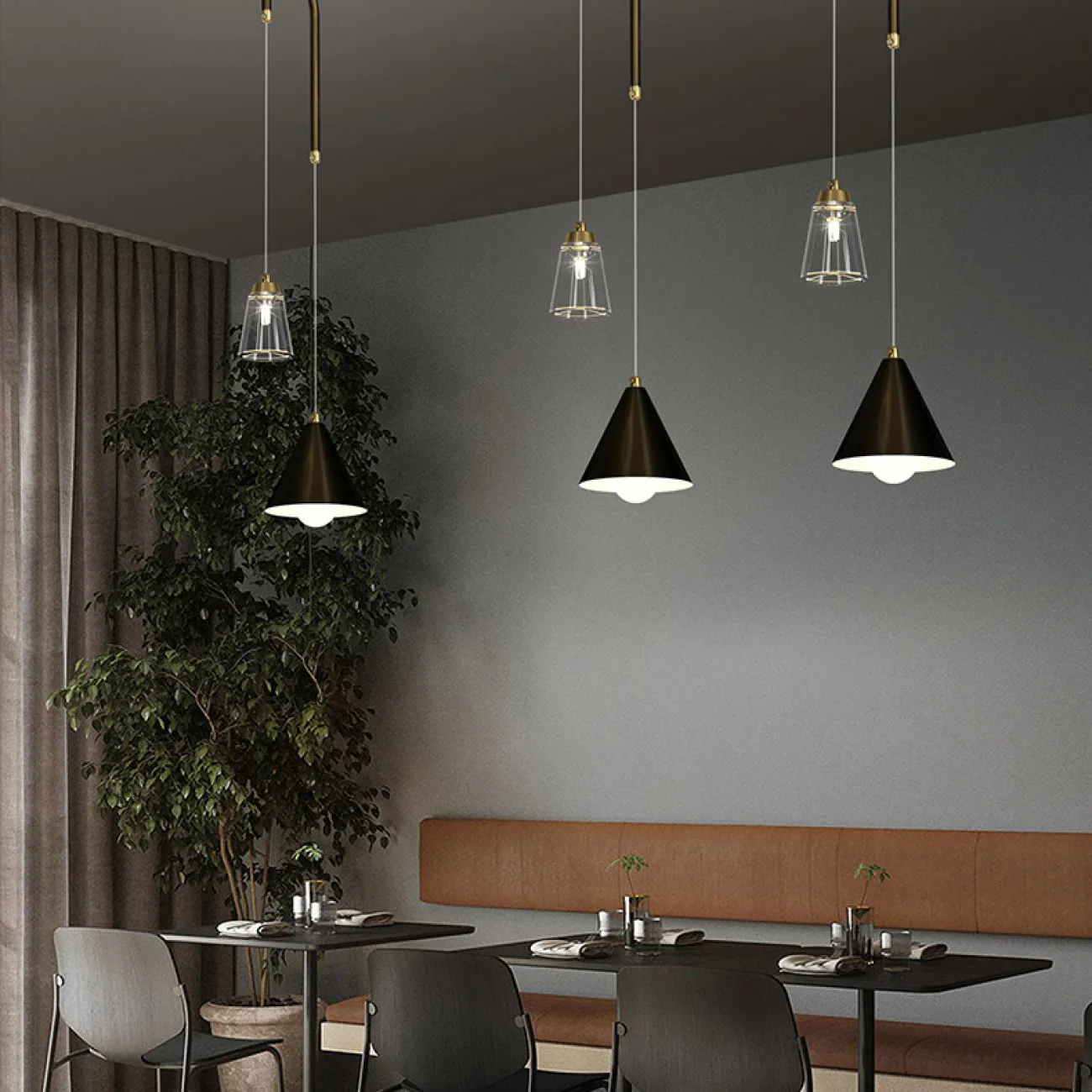 Подвесной светильник ADRIELL black brass от ImperiumLoft