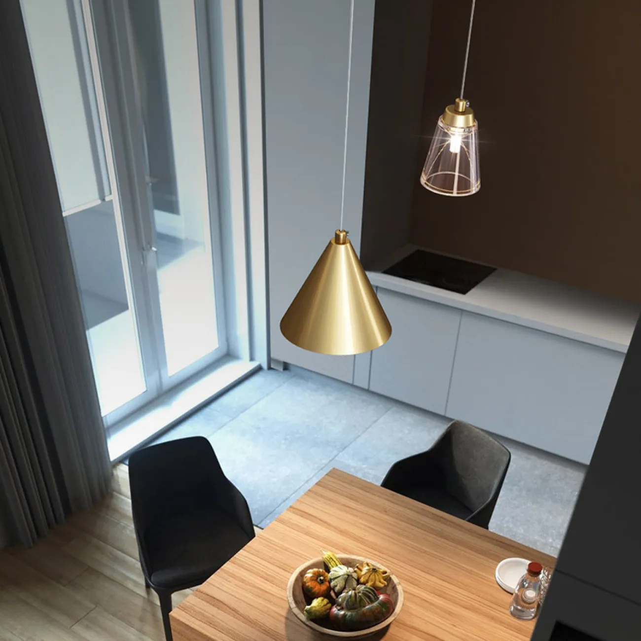 Подвесной светильник ADRIELL black brass от ImperiumLoft