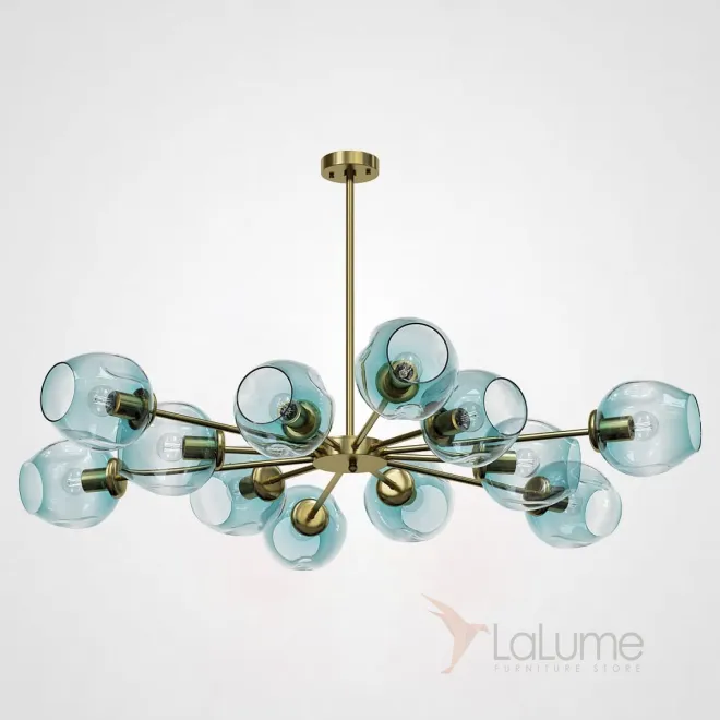 Люстра на штанге MARINE D104 12 lamps Gold/Blue от ImperiumLoft