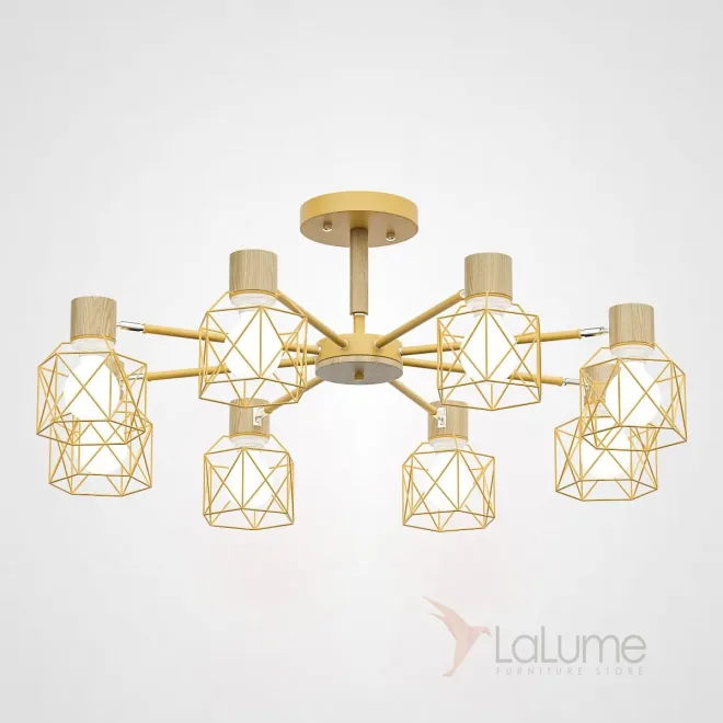 Потолочная люстра CORF B3 Yellow 8 lamps от ImperiumLoft