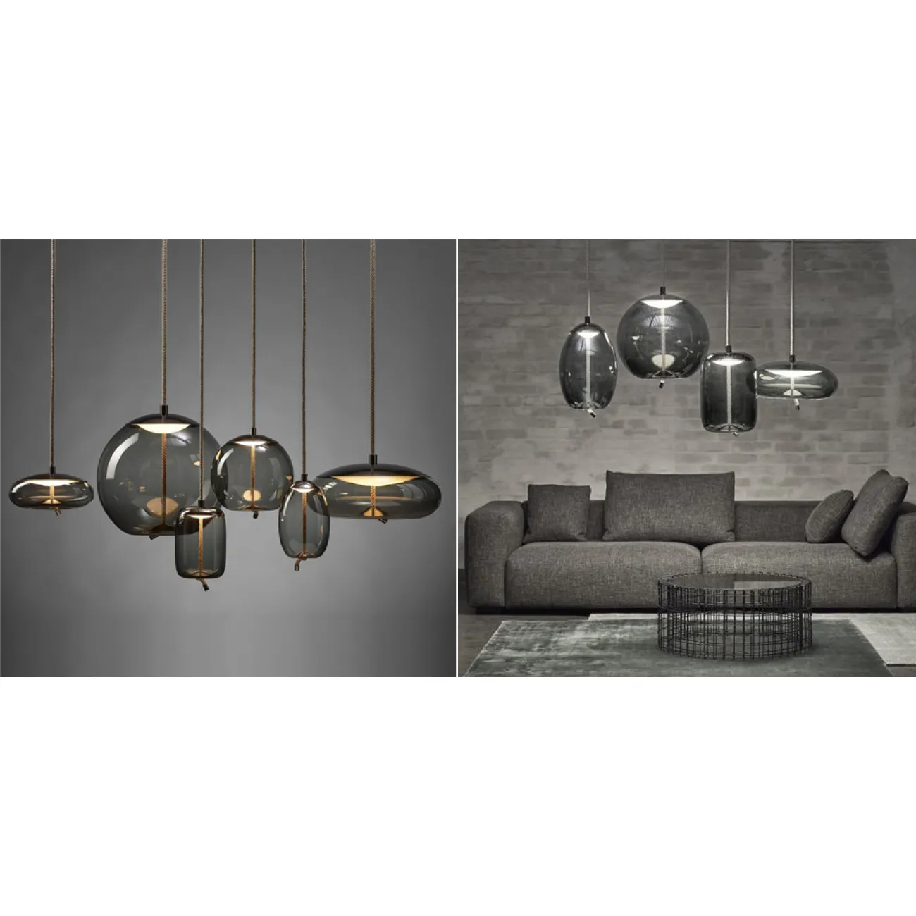 Подвесной светильник KNOT Small Gray glass Подвесной светильник KNOT Small Gray glass