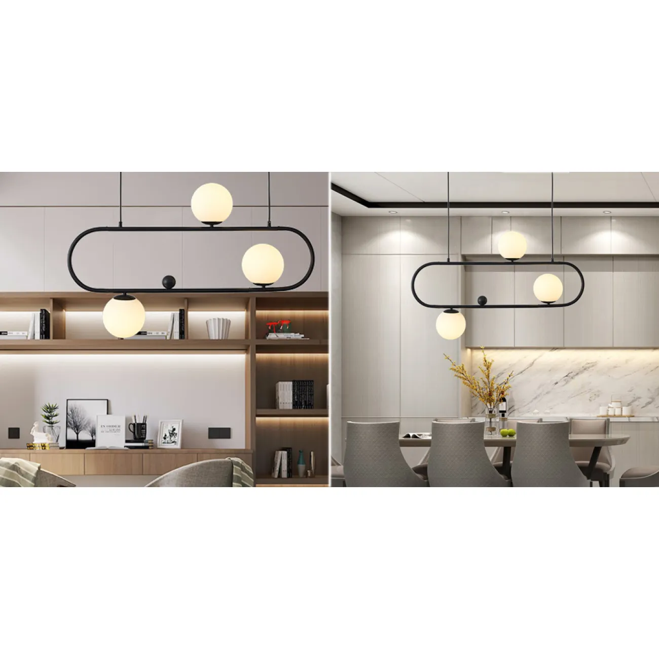 Люстра Horizontal Balls Balance Black 3 Люстра Horizontal Balls Balance Black 3