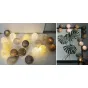 Гирлянда хлопковые фонарики Сotton Ball Sand-Grey