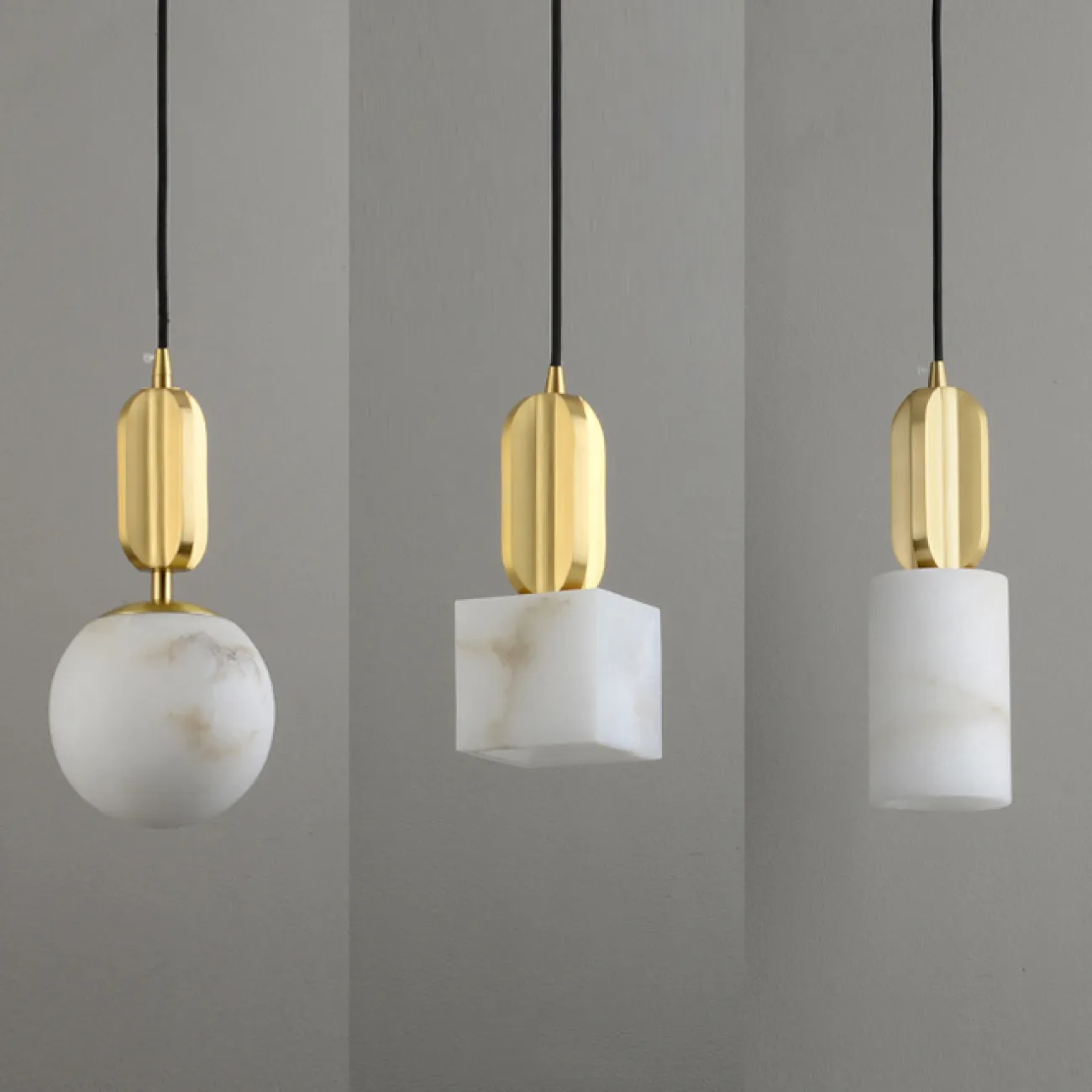 Подвесной светильник VIAL C H12 Brass от ImperiumLoft