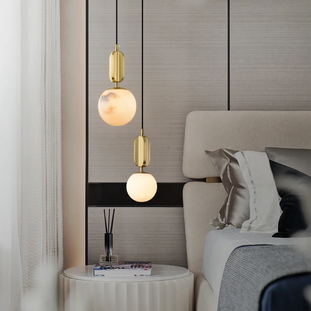 Подвесной светильник VIAL C H12 Brass от ImperiumLoft