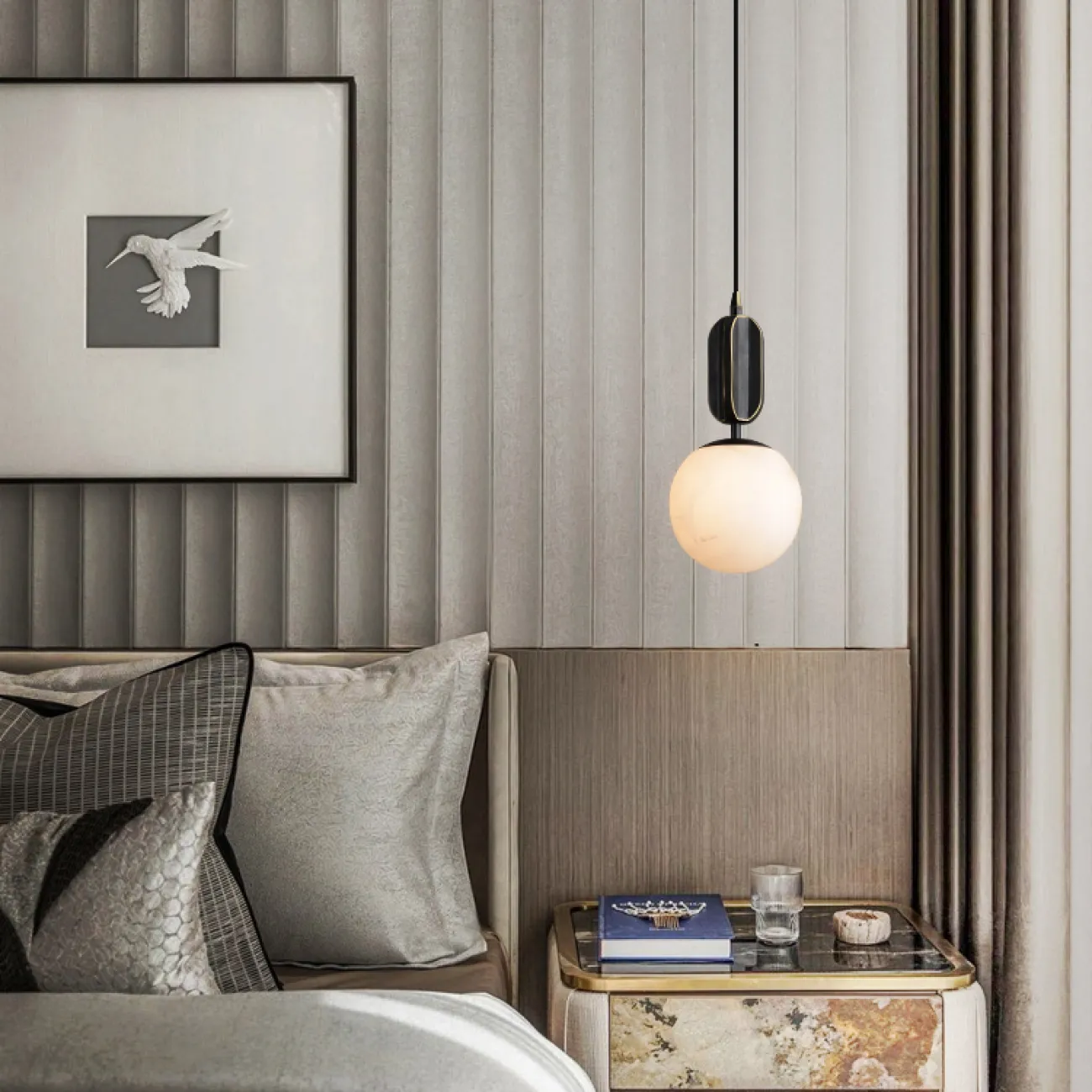 Подвесной светильник VIAL C H12 Brass от ImperiumLoft