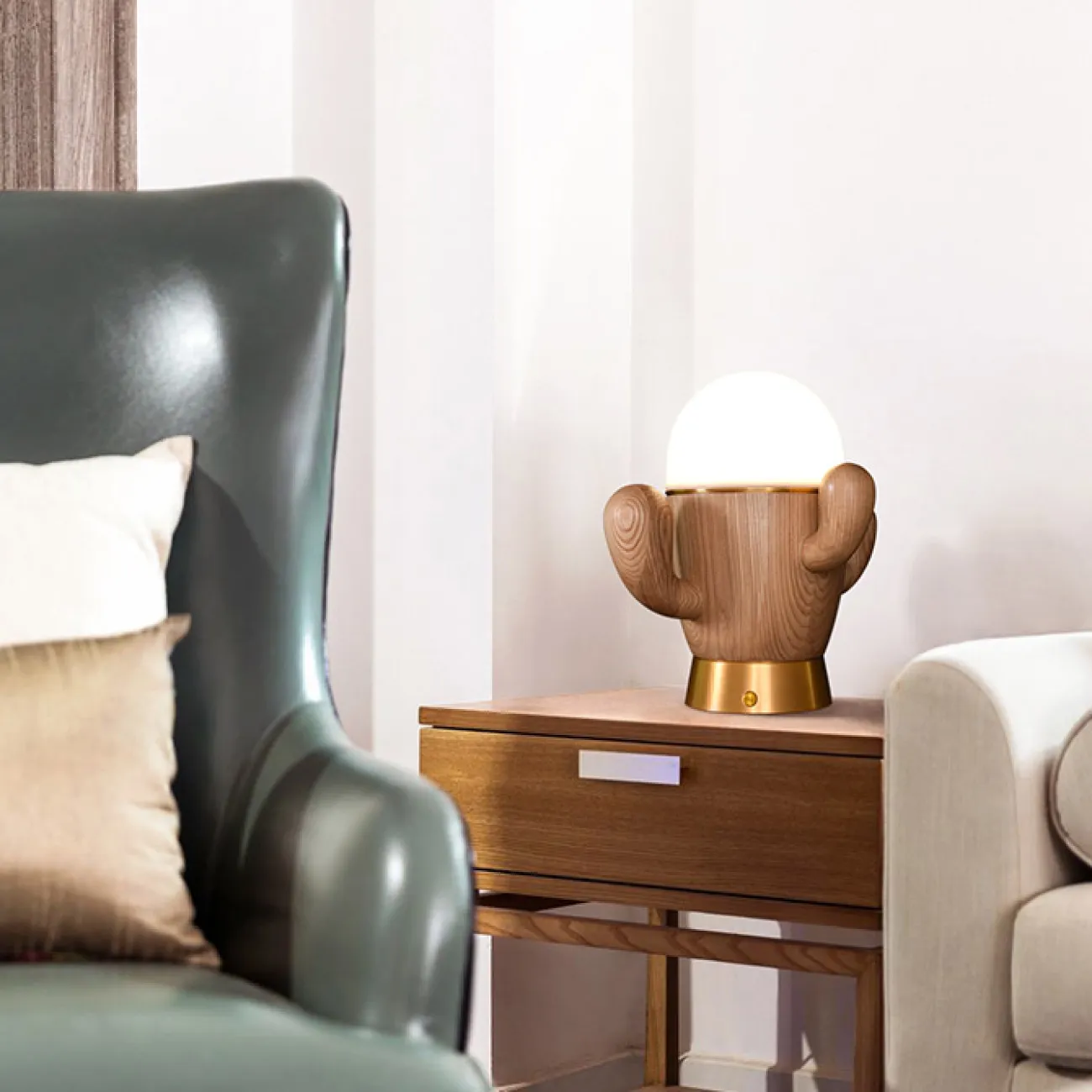 Настольная лампа TEXAS D25 Light brown от ImperiumLoft