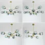 Люстра на штанге MARINE D104 10 lamps Gold/Transparent от ImperiumLoft