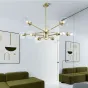Люстра на штанге MARINE D104 10 lamps Gold/Transparent от ImperiumLoft