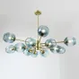 Люстра на штанге MARINE D104 10 lamps Gold/Transparent от ImperiumLoft