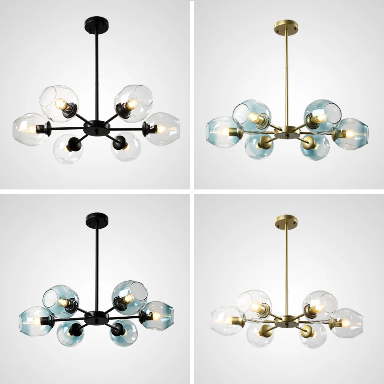 Люстра на штанге MARINE D85 Black/Blue от ImperiumLoft