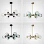 Люстра на штанге MARINE D104 10 lamps Gold/Transparent от ImperiumLoft