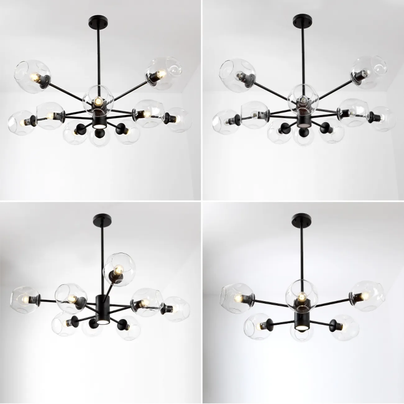 Люстра на штанге MARINE D104 10 lamps Gold/Transparent от ImperiumLoft
