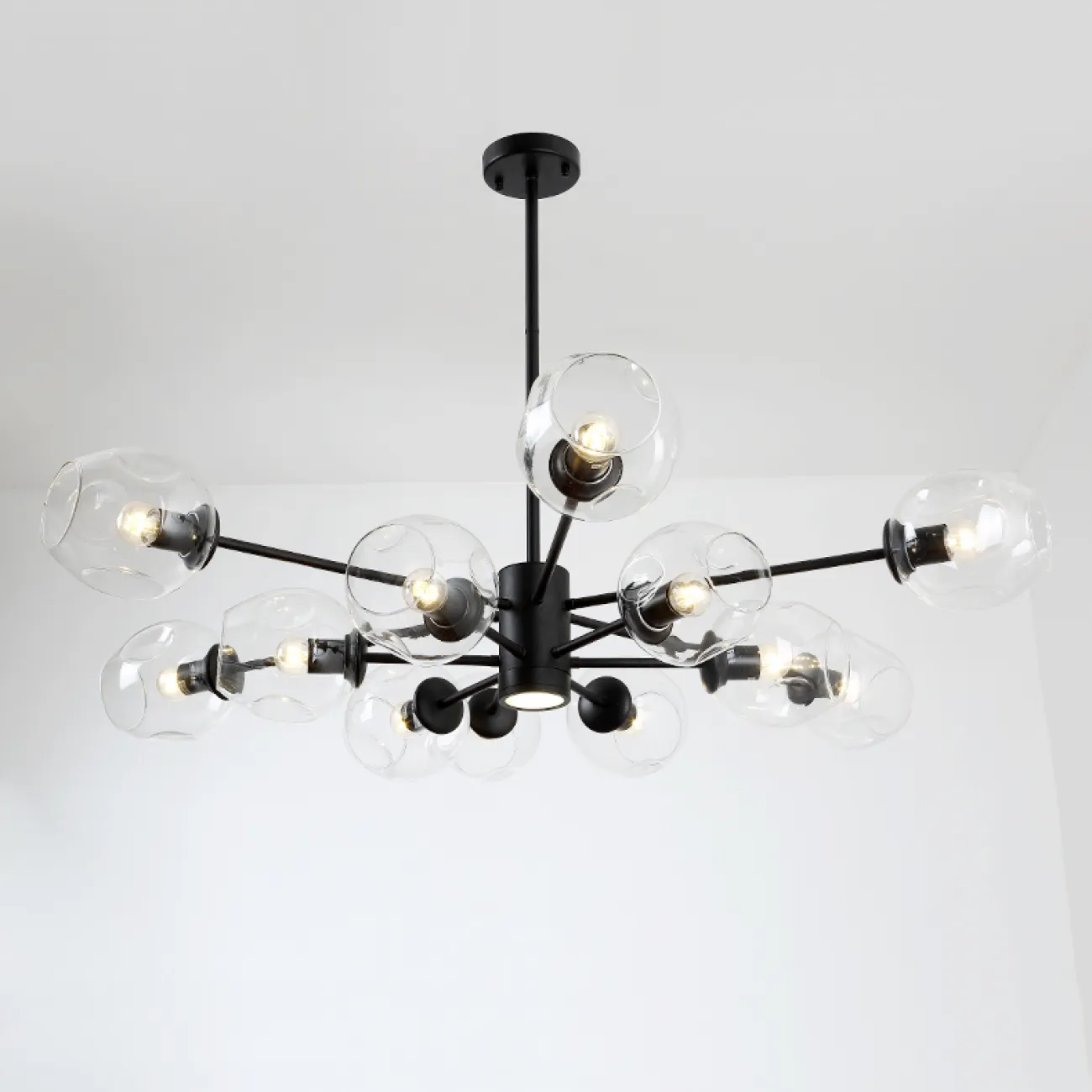 Люстра на штанге MARINE D104 10 lamps Gold/Transparent от ImperiumLoft