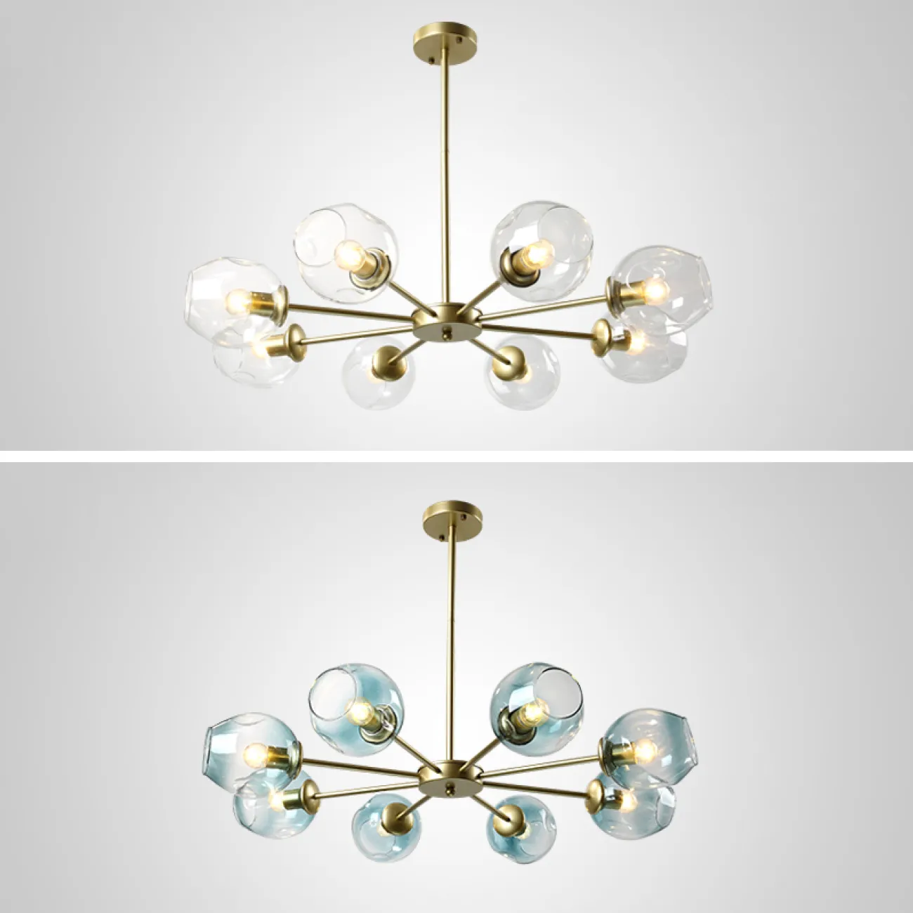 Люстра на штанге MARINE D85 Black/Blue от ImperiumLoft