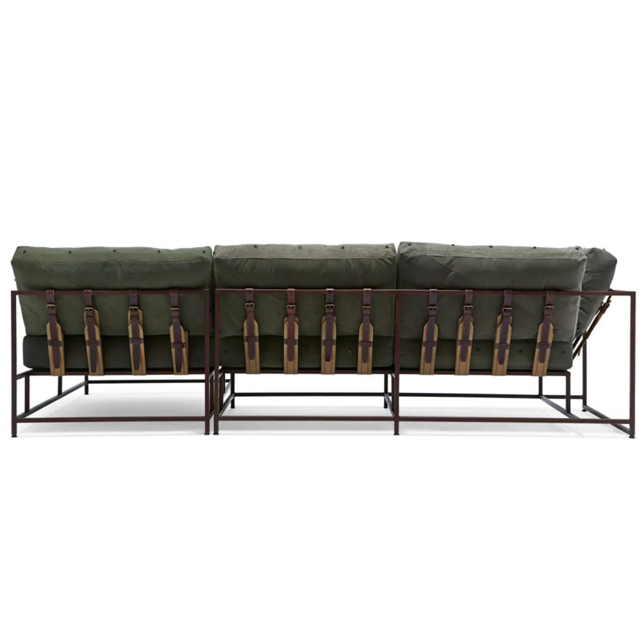 Угловой диван Olive Military Fabric Sectional sofa designed by Stephen Kenn and Simon Miller от LaLume