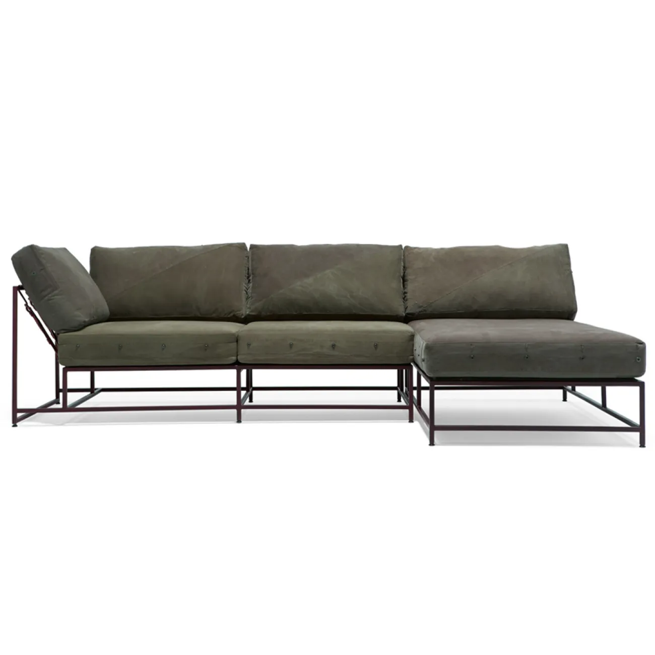 Угловой диван Olive Military Fabric Sectional sofa designed by Stephen Kenn and Simon Miller от LaLume