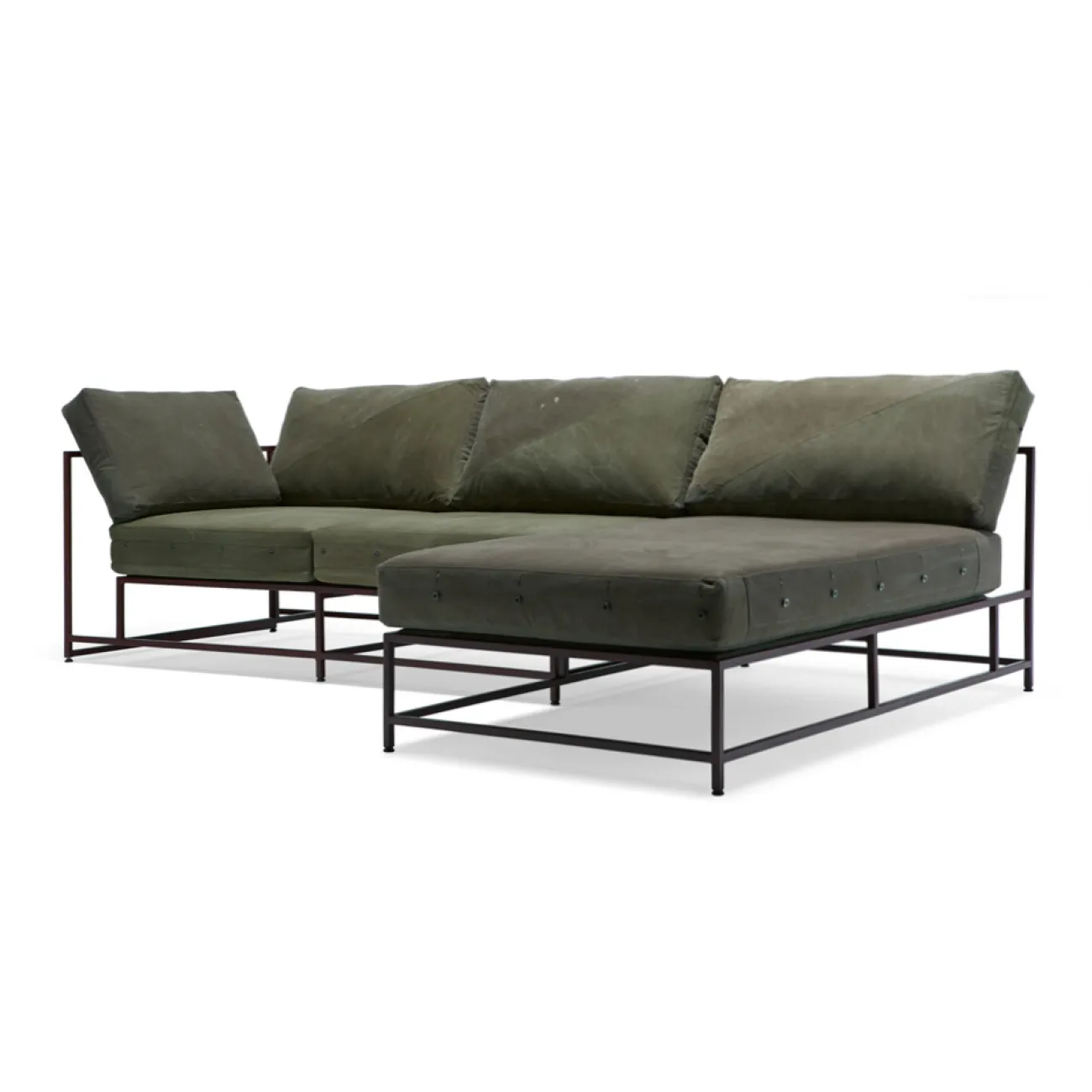 Угловой диван Olive Military Fabric Sectional sofa designed by Stephen Kenn and Simon Miller от LaLume