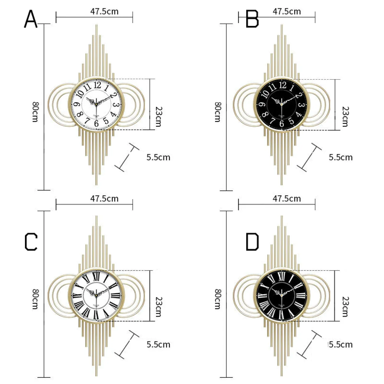 Дизайнерский настенный декор часы LaLume-KKK00344