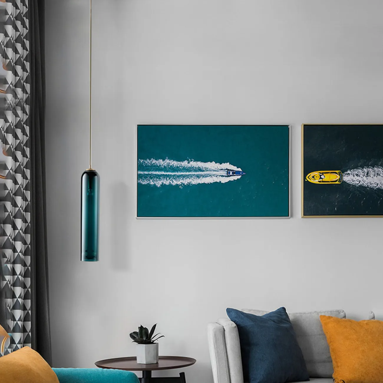 Подвесной светильник DELFY Blue Brass от ImperiumLoft