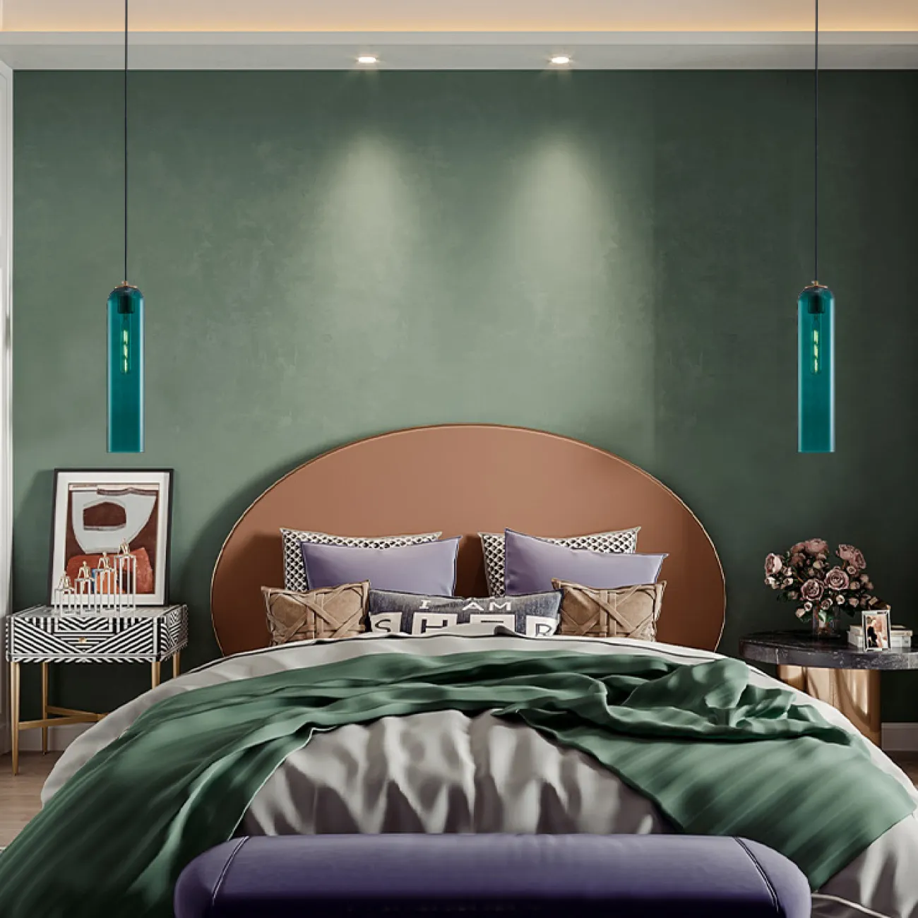 Подвесной светильник DELFY Blue Brass от ImperiumLoft