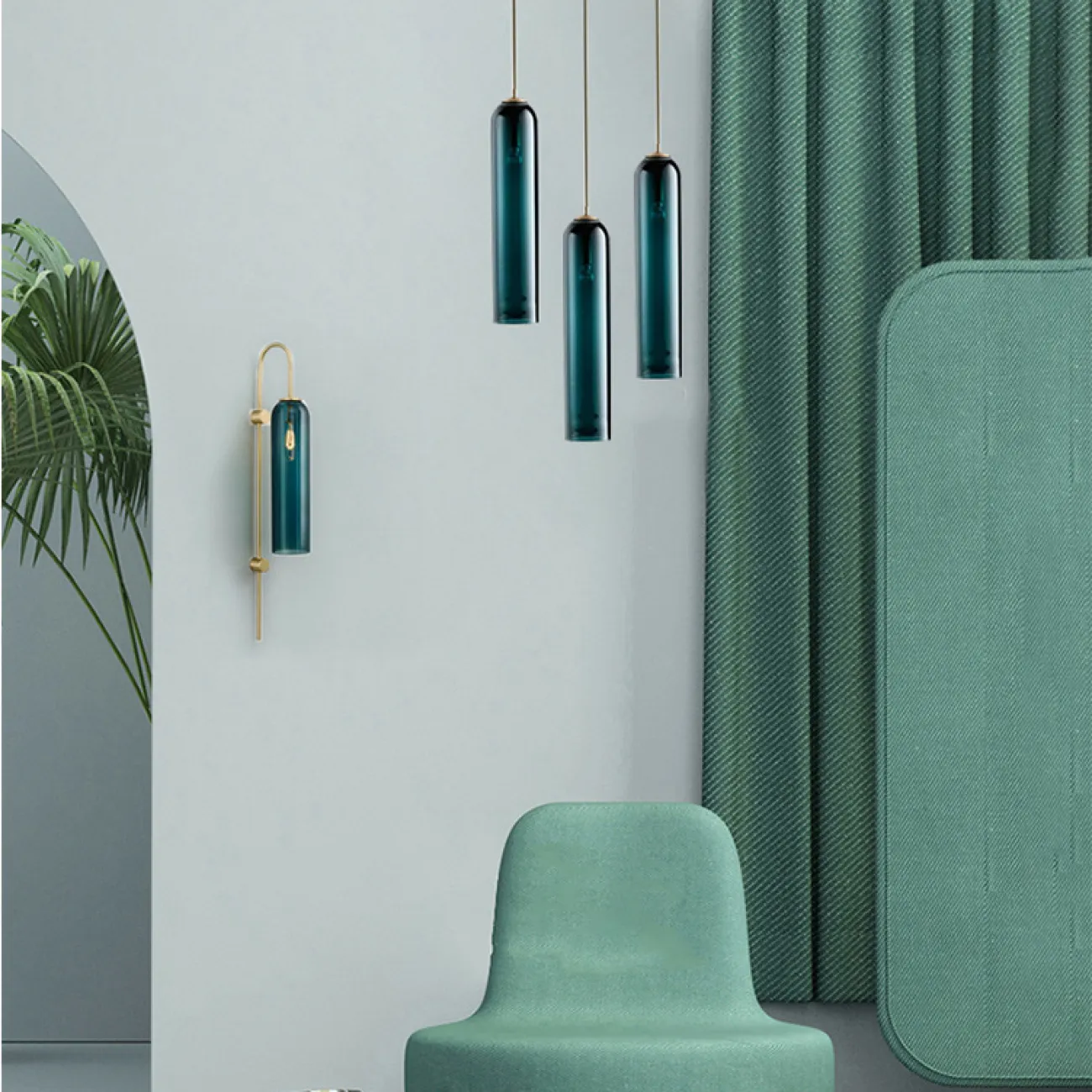Подвесной светильник DELFY Grey Brass от ImperiumLoft