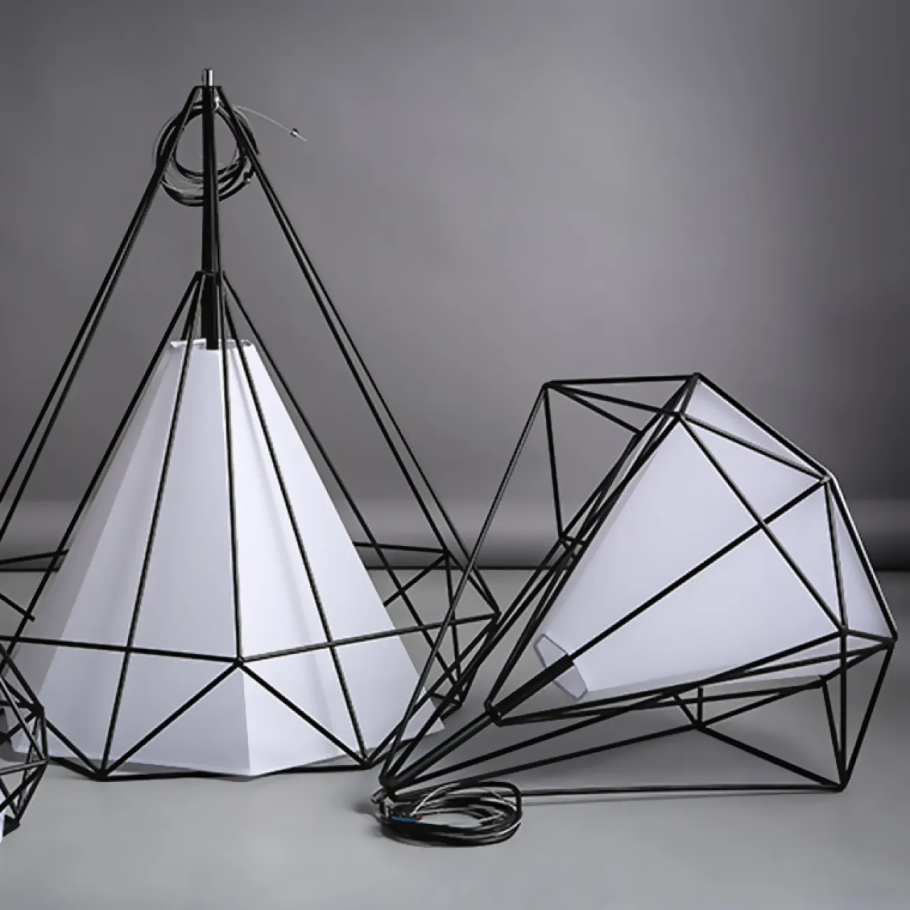 Подвесной светильник The Diamond Chandelier Kevin Reilly 1 D28 Черный от ImperiumLoft