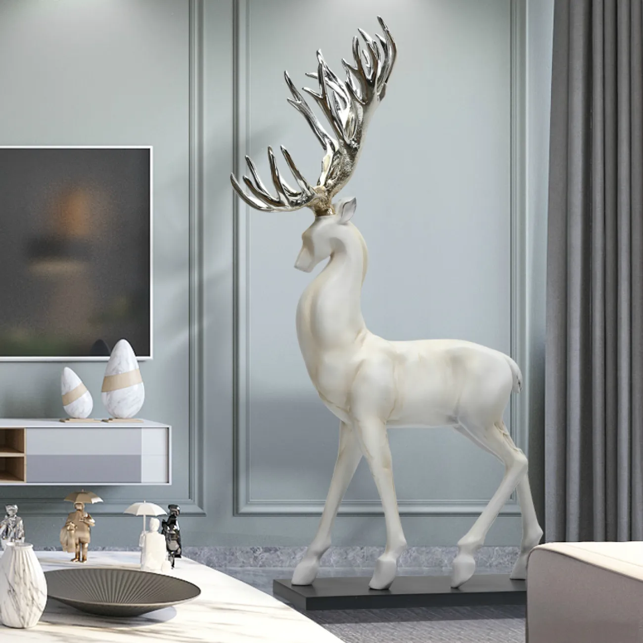 Дизайнерская скульптура оленя LaLume-SKT00101