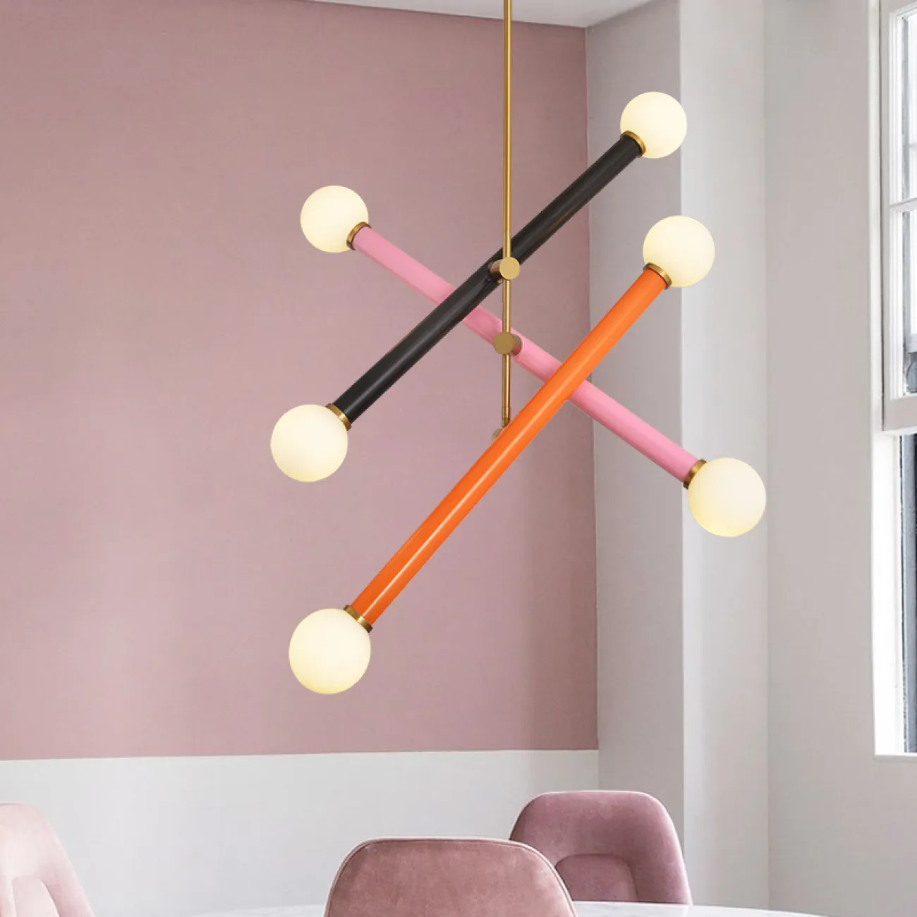 Подвесной светильник PAXTON black orange pink от ImperiumLoft